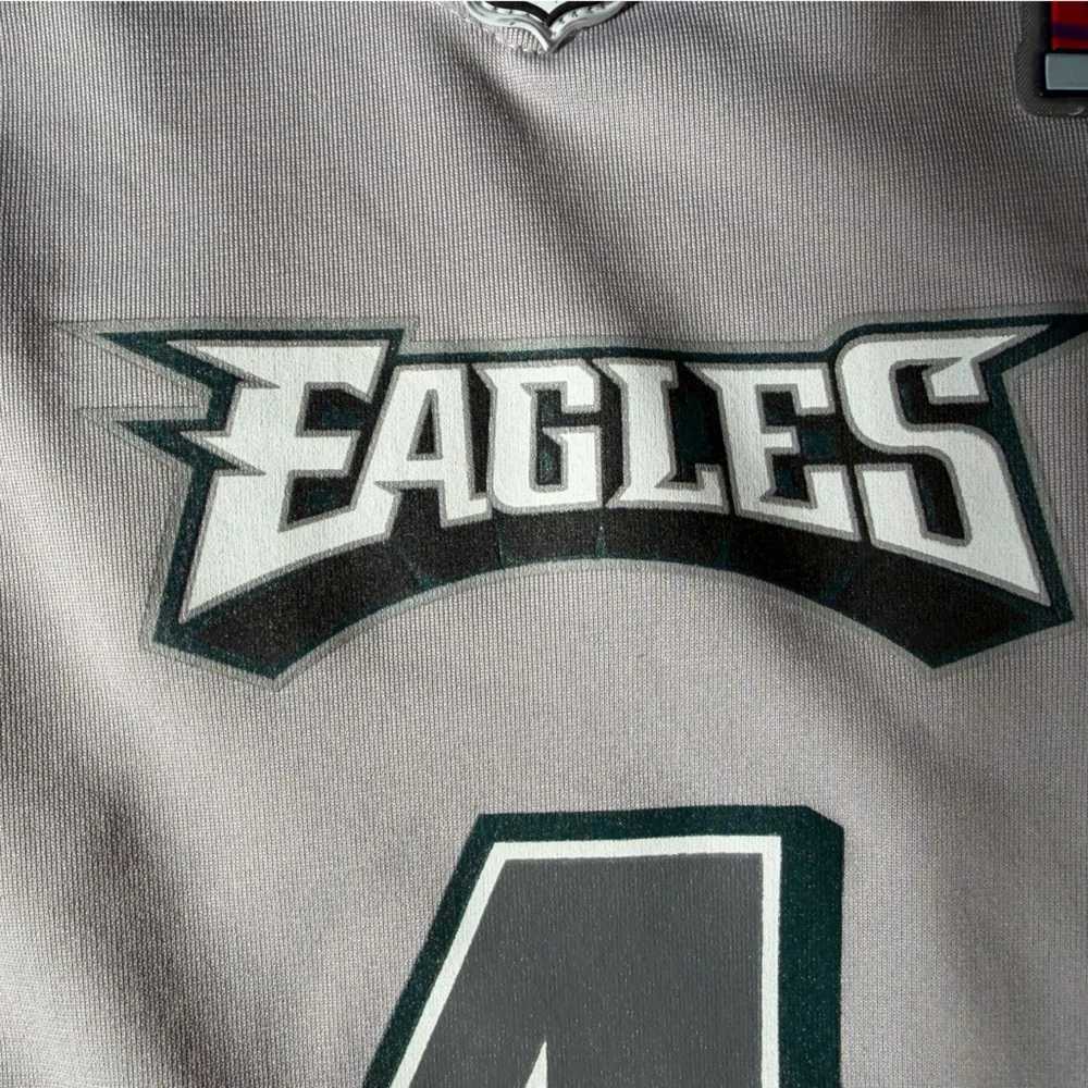 NFL Jalen Hurts Philadelphia Eagles Super Bowl LVII Nike Atmosphere Grey Jersey - Picture 4 of 6